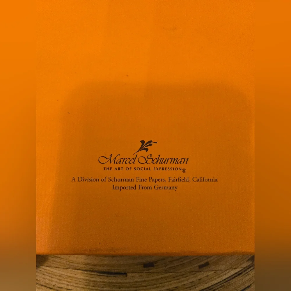 Vintage Marcel Schurman Stationery - Mod Yellow Orange with Lined Envelo…
